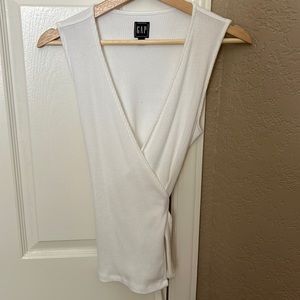Gap sleeveless wrap top